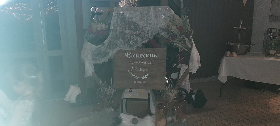 décoration entrée de mariage